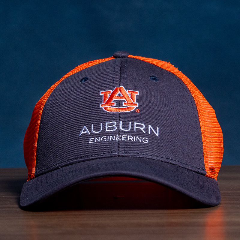 The Game&reg; Low Profile Trucker Hat - Navy/Orange