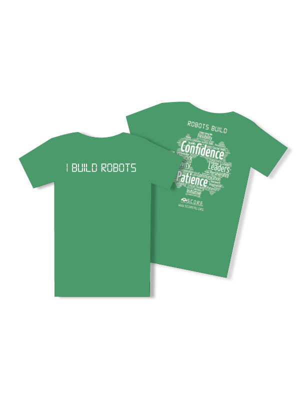 Heather Irish Green - I Build Robots T-shirt