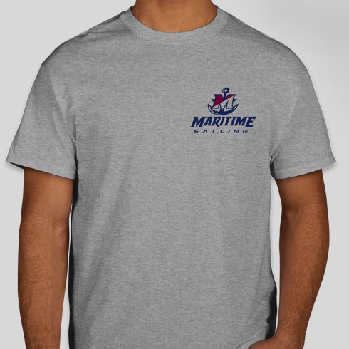 Sailing Team Short-Sleeve T-Shirt with "Maritime Sailing," Grey