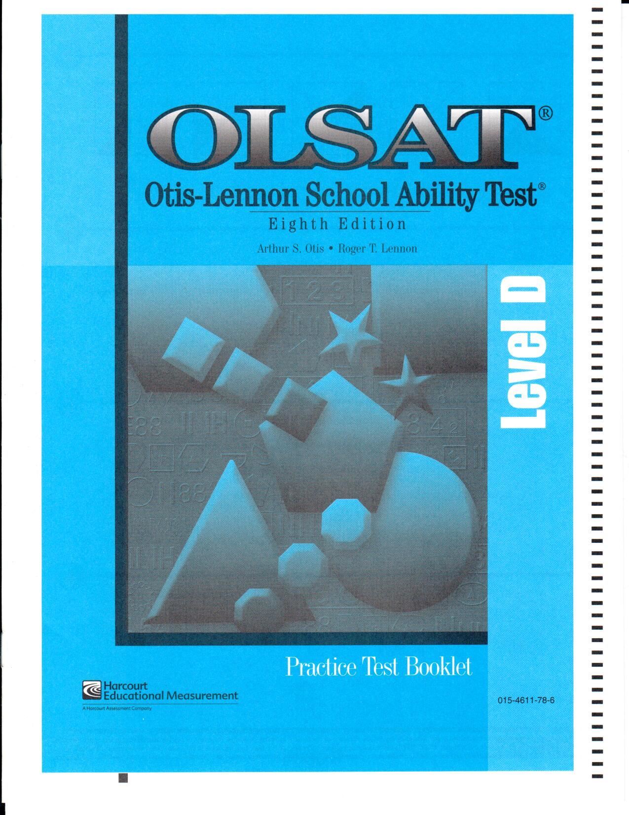 OLSAT 8 Level D Practice Test