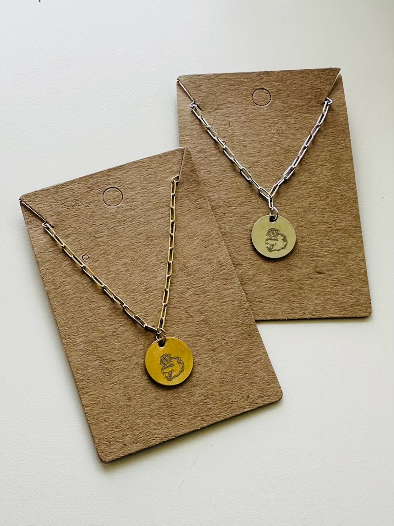 Round Pendant Engraved Necklace