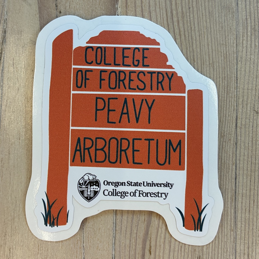 Peavy Arboretum Sign Sticker