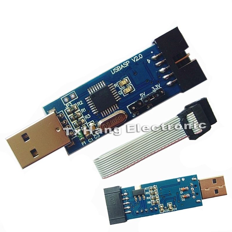 USBASP USBISP AVR Programmer Adapter 10 Pin Cable