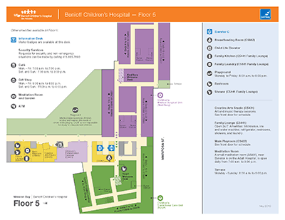 Mission Bay Benioff Children's Hospital 5th Floor Map