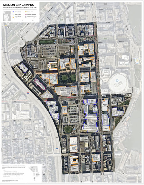 UCSF Mission Bay Aerial Basemap 36" x 46"