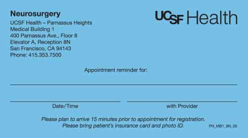 PH_MB1_8N_00 Neurosurgery Appointment Cards