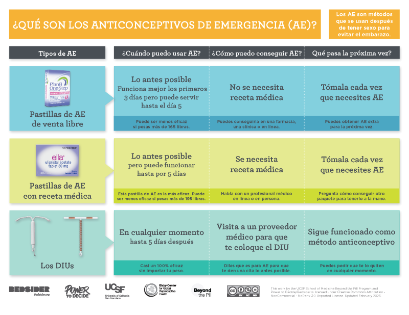 &iquest;Qu&eacute; son los anticonceptivos de emergencia (AE)? 13&rdquo; x 17&rdquo; Poster (Spanish)