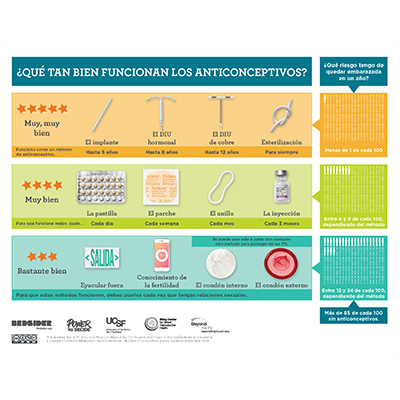 &iquest;Qu&eacute; Tan Bien Funcionan Los Anticonceptivos? 13&rdquo; x 17&rdquo; Poster (Spanish)