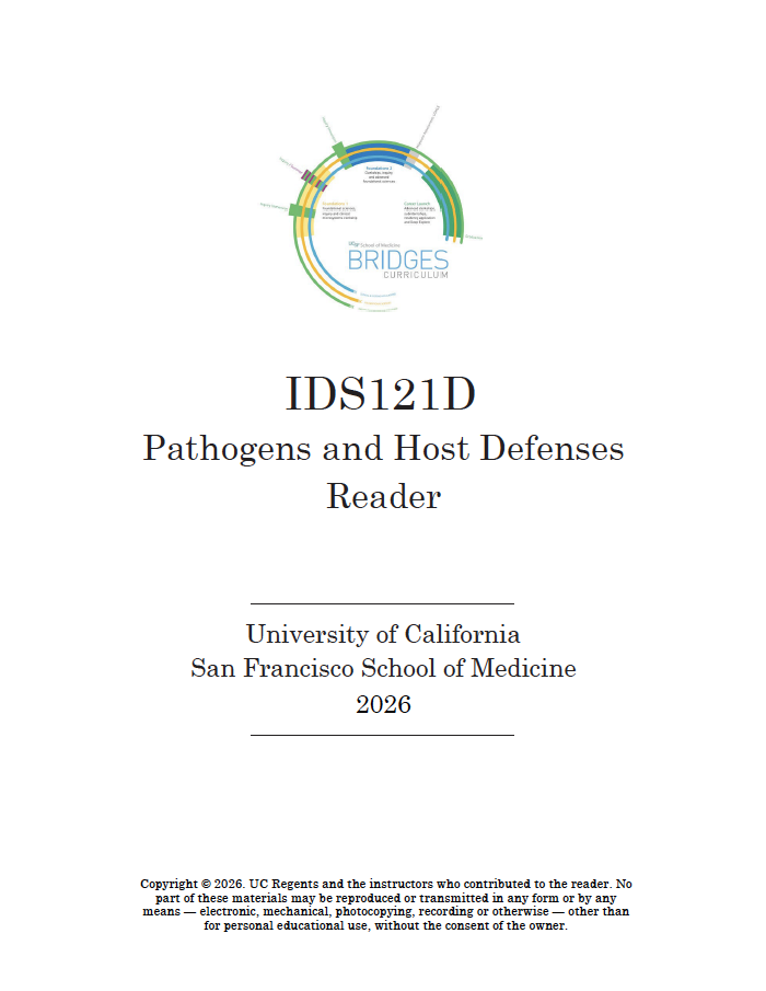 IDS 121D Pathogens and Host Defenses 2026 - Course Reader