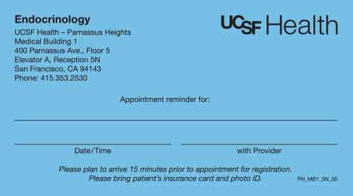 PH_MB1_5N_00 Endocrinology Appointment Cards