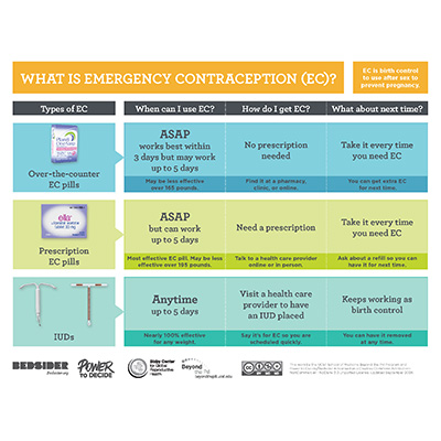 What Is Emergency Contraception (EC)? 13&rdquo; x 17&rdquo; Poster (English)