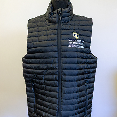 MIBH - Men's Eddie Bauer Packable Quilted Vest with Vertical Marcus Logo Embroidery