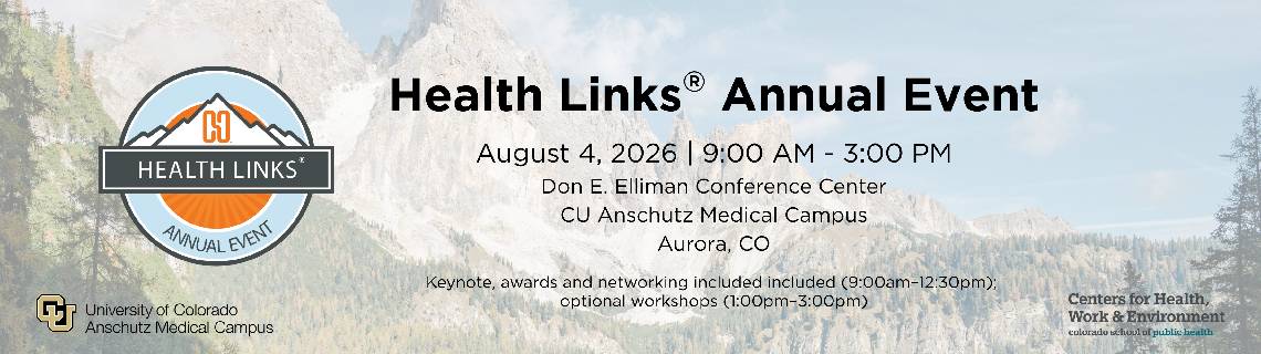 Health links logo with event information