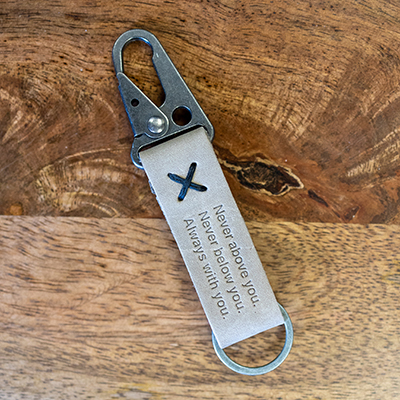 MIBH - Busker Leather Keychain with Antique Nickel Carabiner