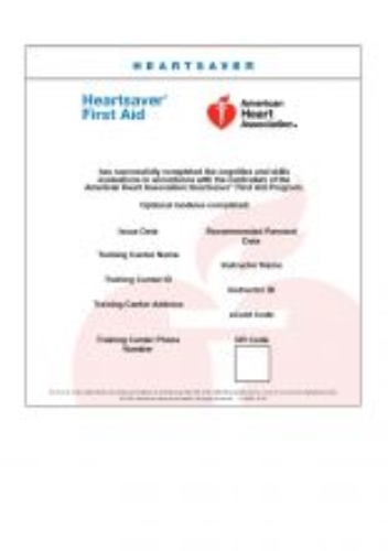 Heartsaver First Aid - External