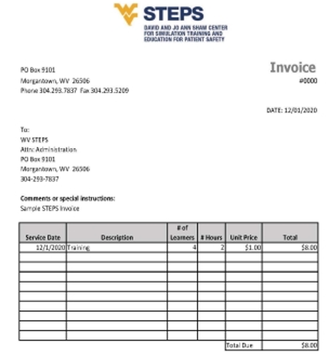 STEPS Invoice