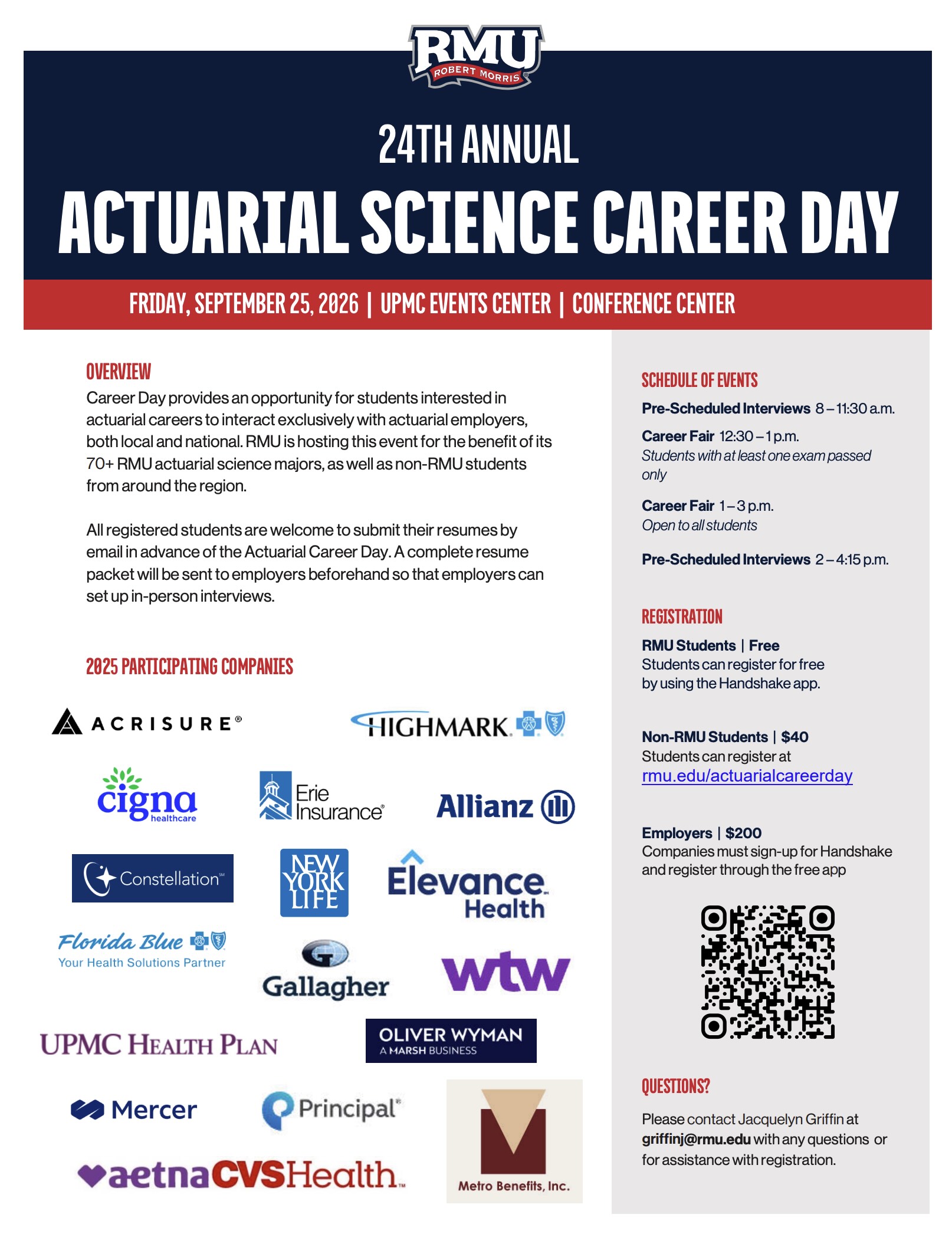 Actuarial Science Career Day Employer Registration