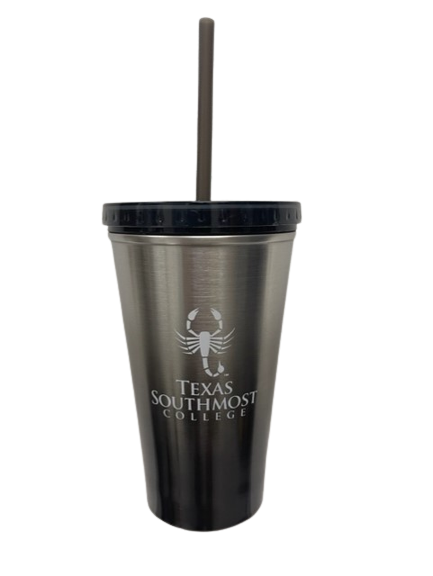 Chroma Stainless Tumbler with Straw-Charcoal