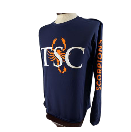 Ultra Club Cool & Dry Performance Long Sleeve-Navy