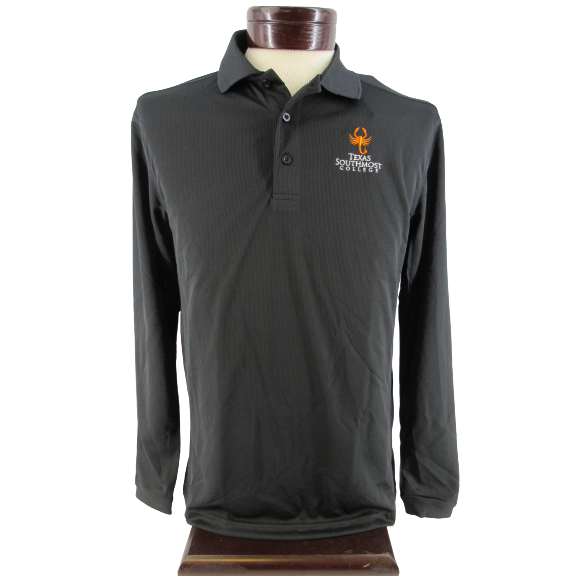 Men Long Sleeve Polo - Black
