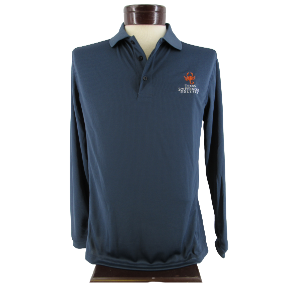 Men Long Sleeve Polo - Navy