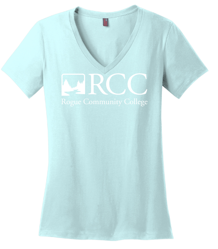 V-Neck RCC Logo Perfect Weight T Seagrass Blue 4XL