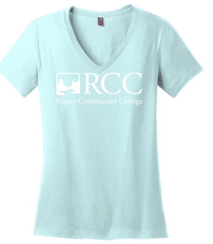 V-Neck RCC Logo Perfect Weight T Seagrass Blue Large