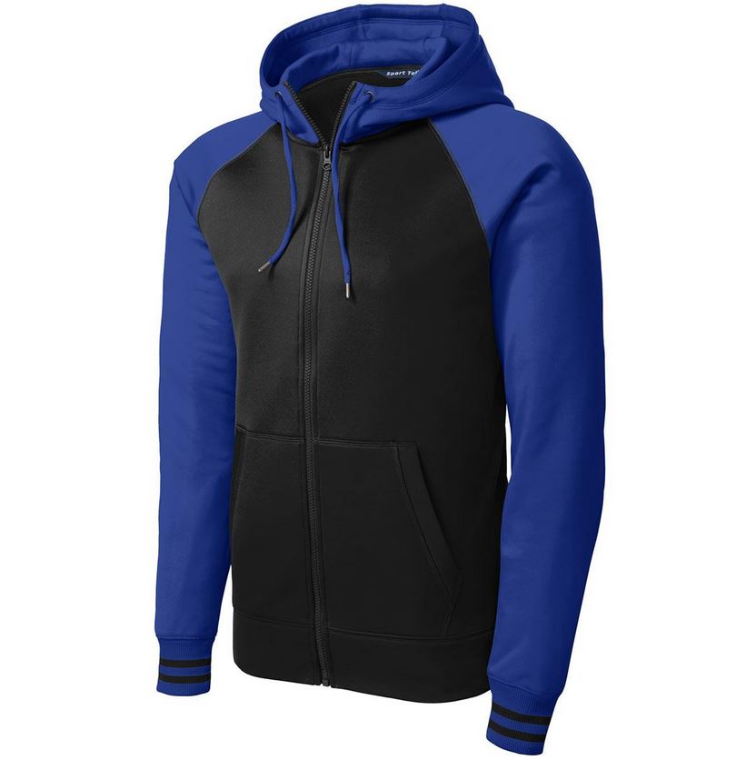 Sport-Tek Sport-Wick Varsity Fleece Full Zip Hooded Jacket