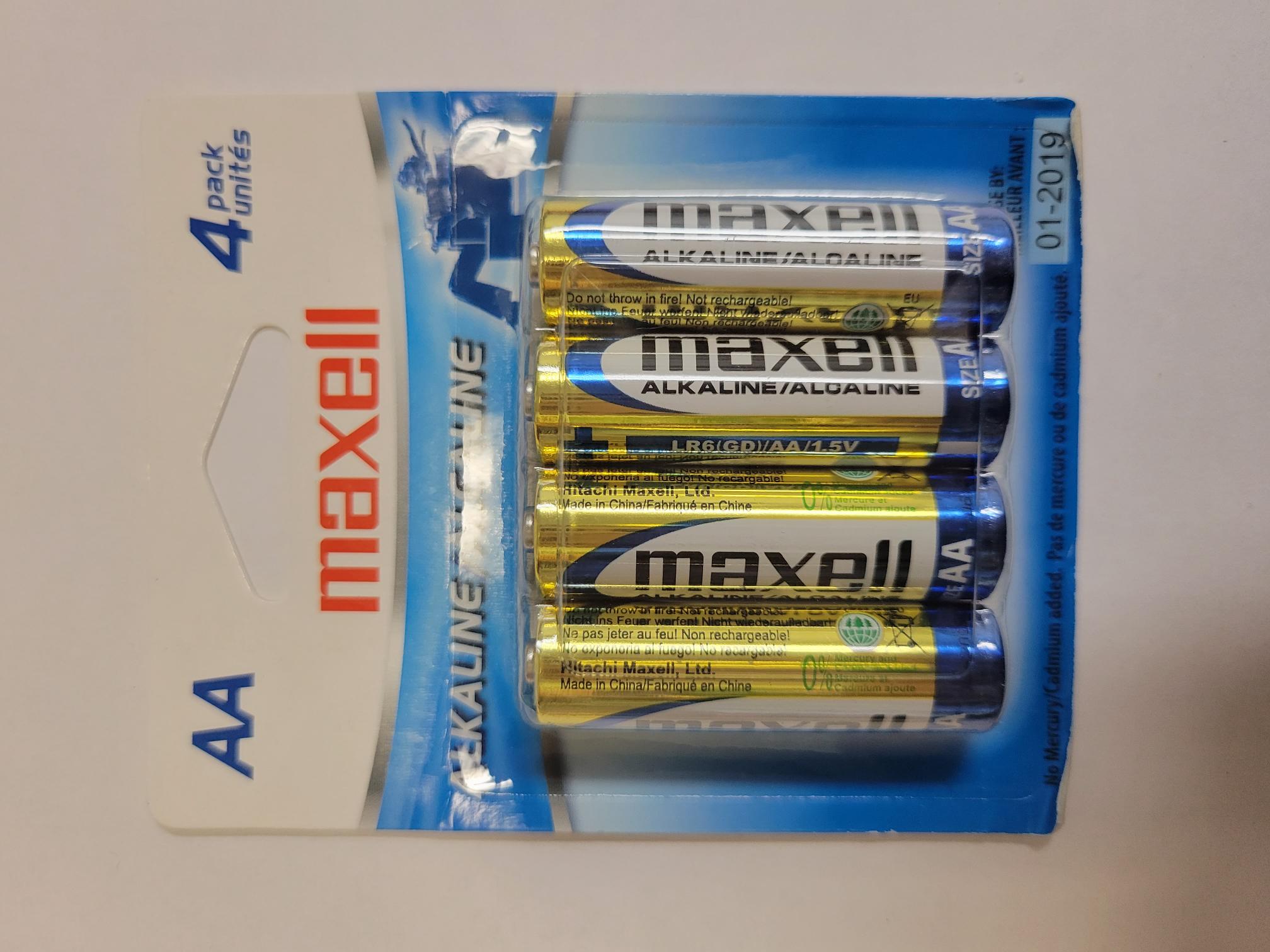 Maxell AA battery 4pk