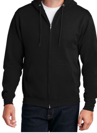 Port & Company Standard Fit Core Fleece Full-Zip, Black