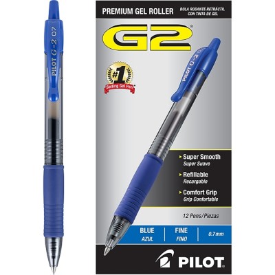 Pilot G2 Retractable Gel Pen – Blue Ink