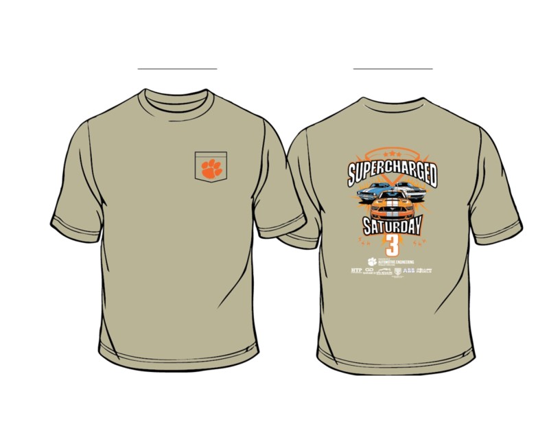 2024 Supercharged Saturday Tshirt, Sand