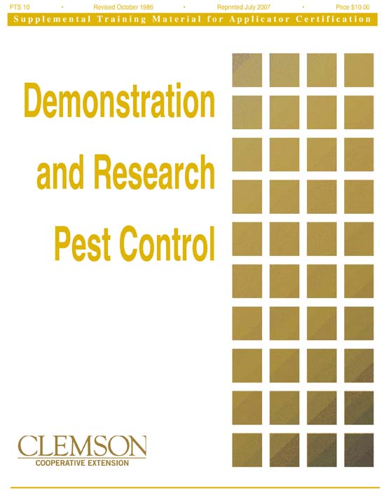 PTS 10 Demonstration and Research Pest Control - Rev. 10/1986