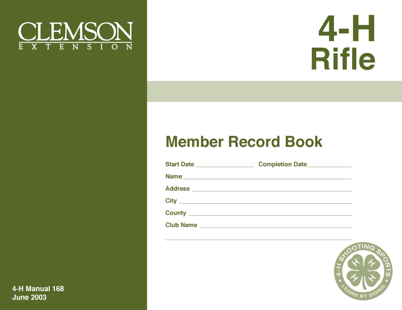 4-H Rifle: Member Record Book