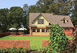 Fran Hanson Visitor’s Center Lower Lawn with Carriage House