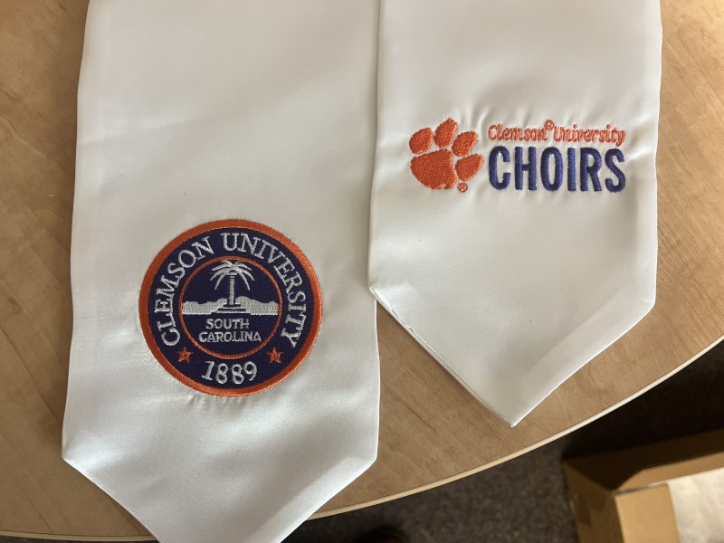 Clemson Choirs Graduation Stole