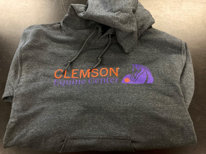 Dark Gray Clemson Equine Center Logo Hooded Sweatshirt