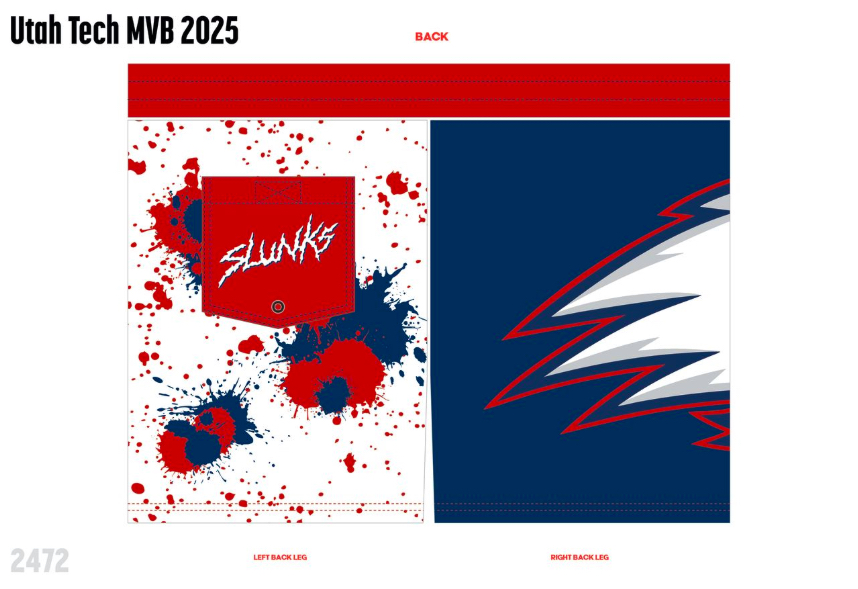 Slunks Shorts Order | Utah Tech VB Shorts