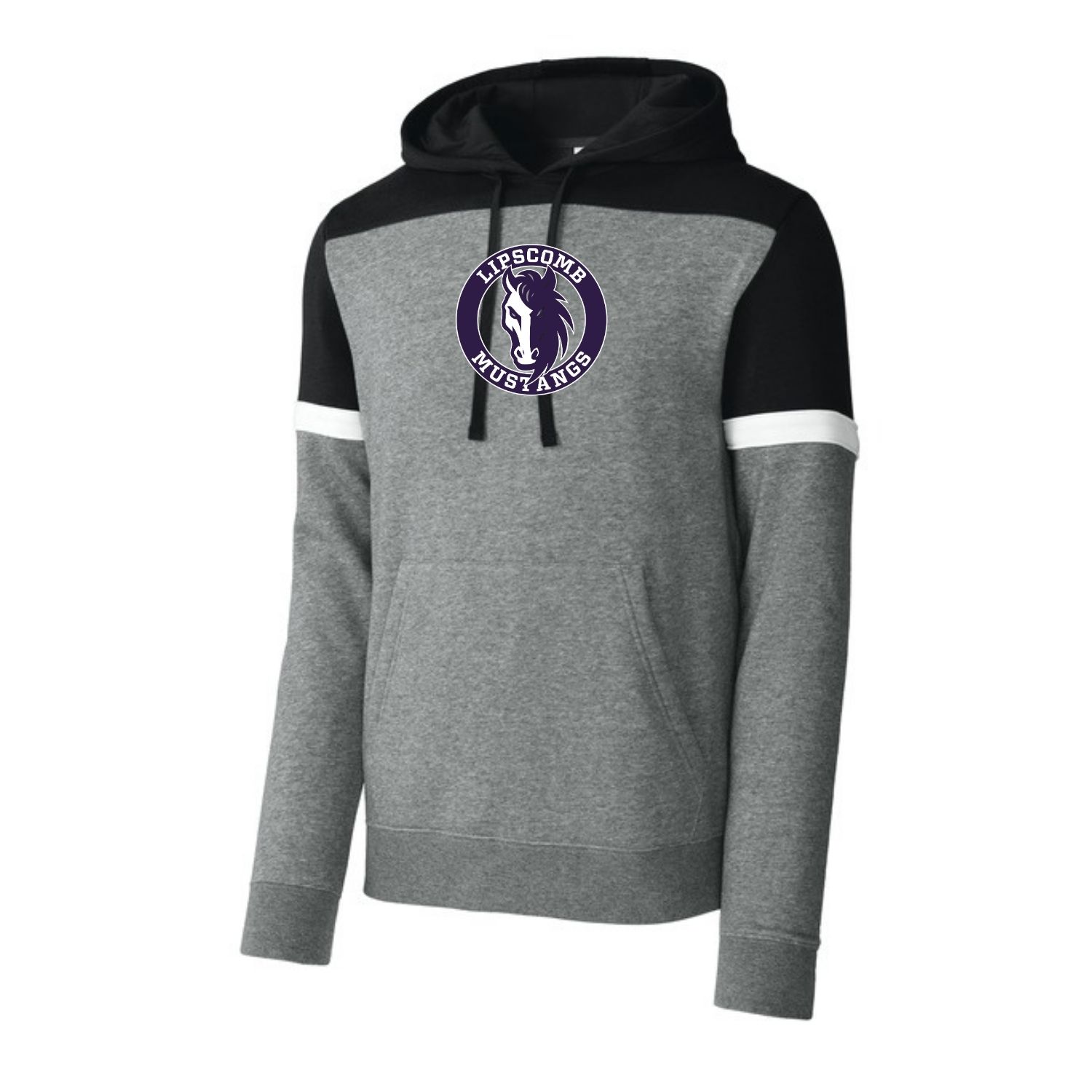 Color Block Hoodie w/round logo 