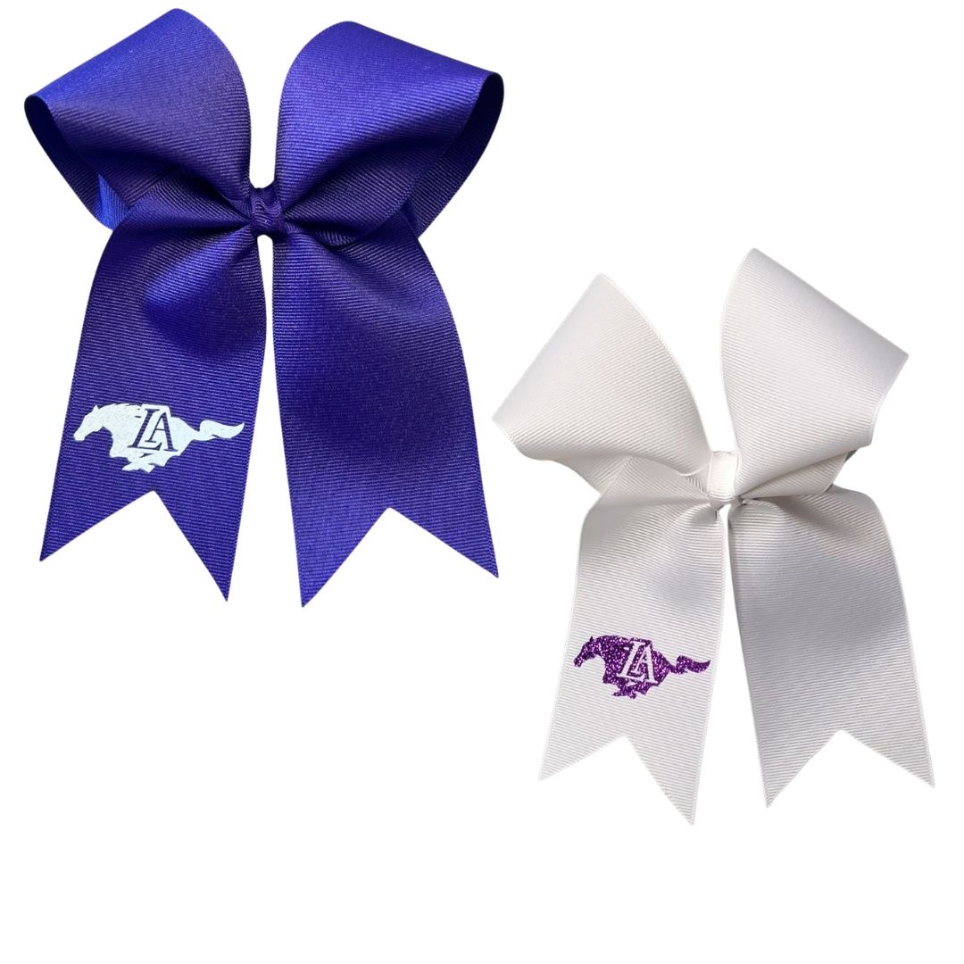 Bow - White Glitter or Purple Glitter 