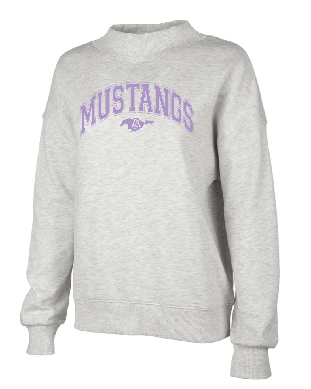 Mock Neck Oatmeal Heather Sweatshirt