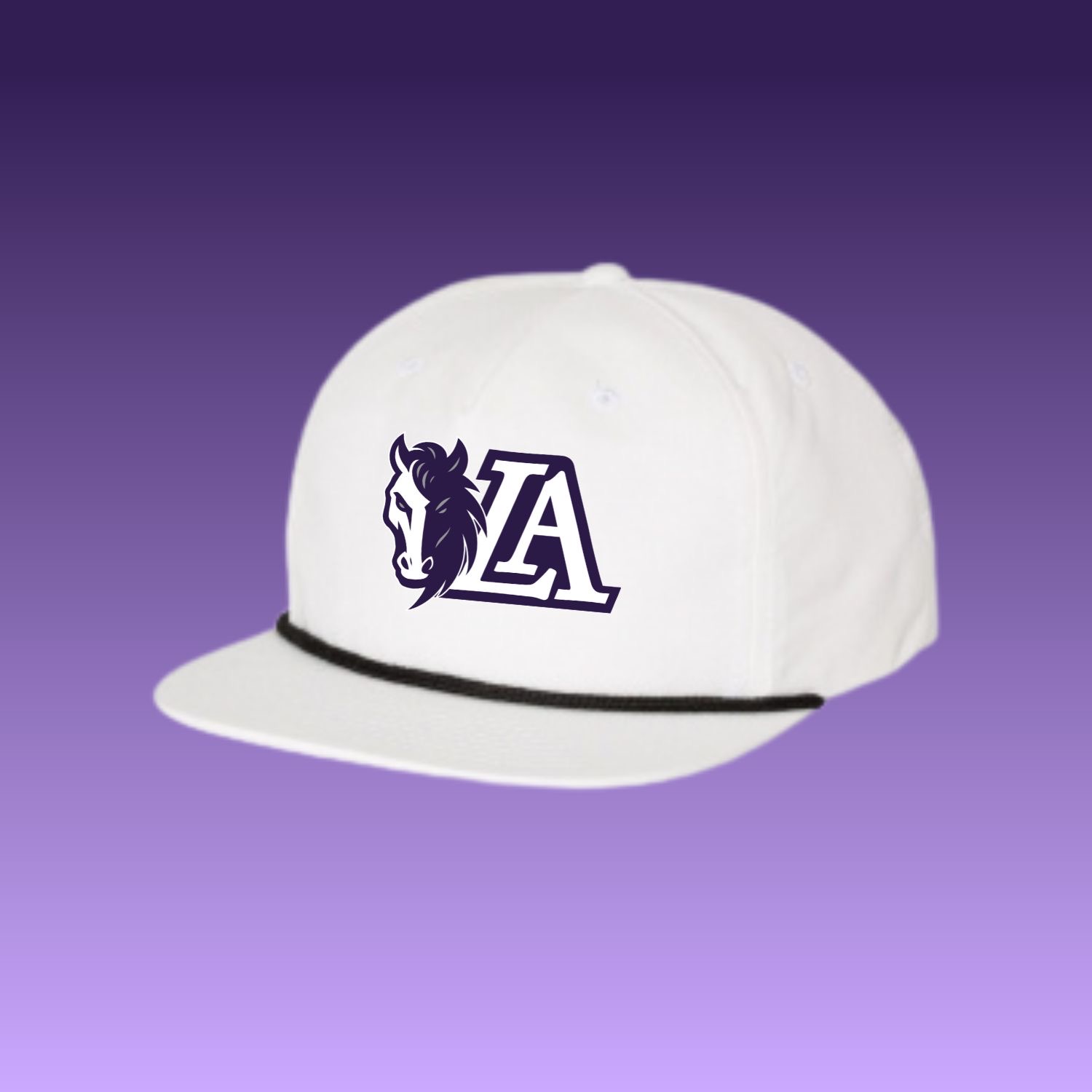 Hat - Level Up! White Hat w/rope 