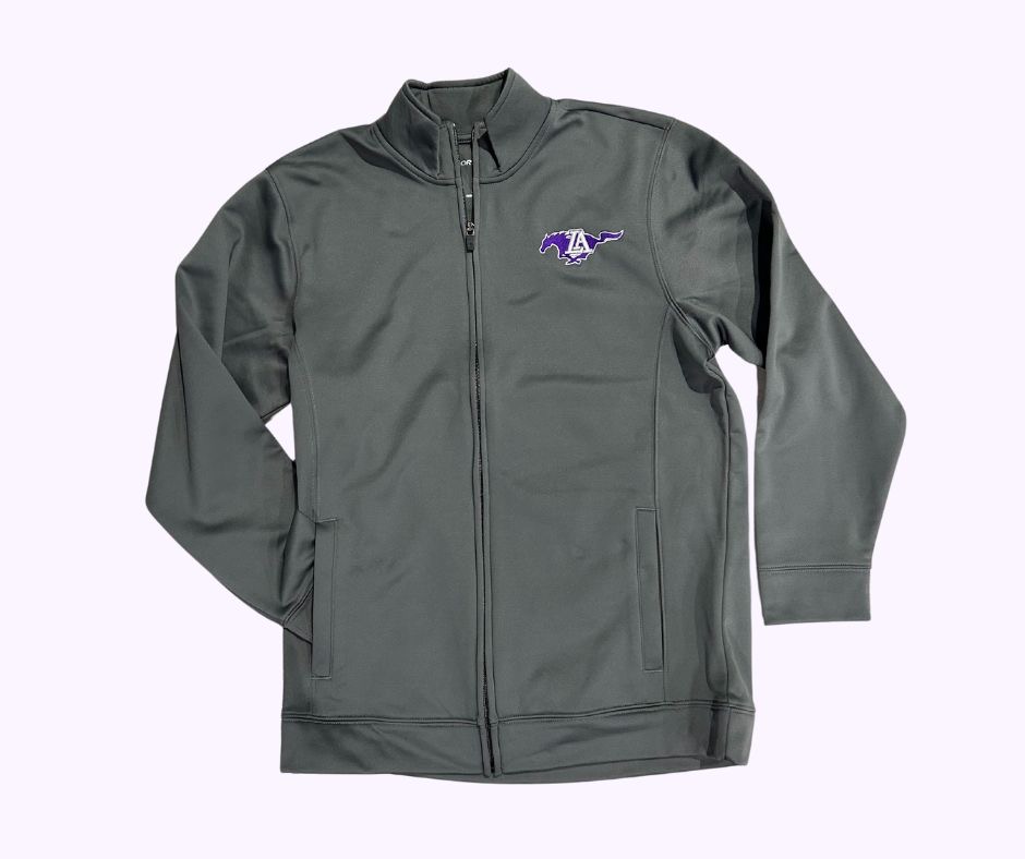 Youth Full Zip Performance Fleece - Grey or Black