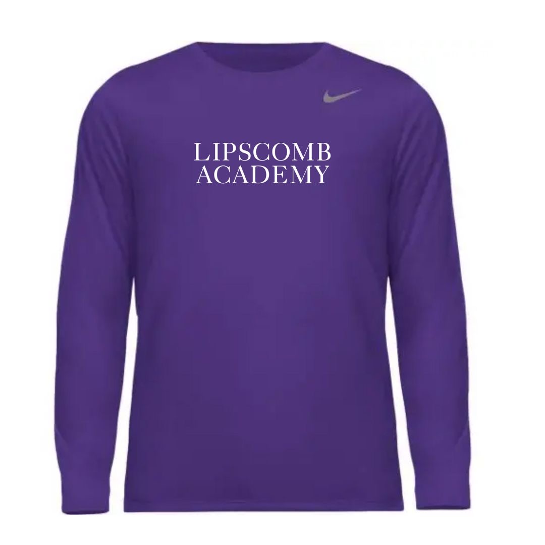 Nike - Long Sleeve Dri Fit Purple Shirt - Youth & Adult