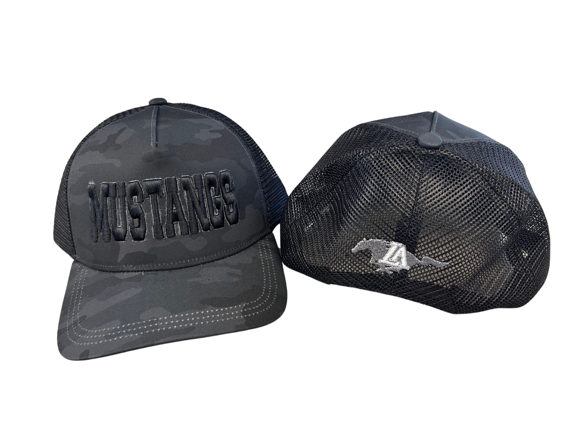 Hat - Black Camo Trucker