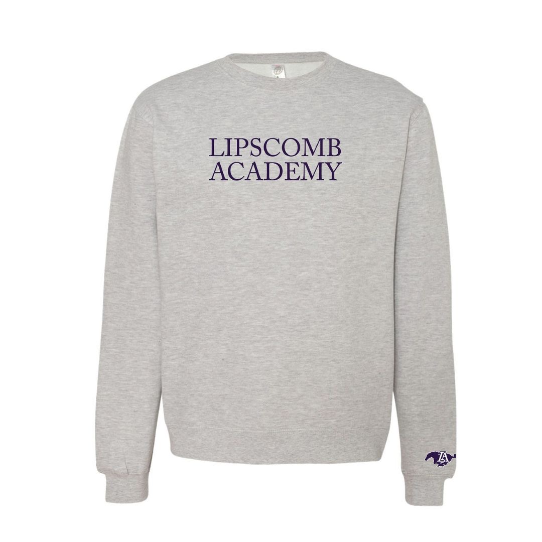 Grey Crewneck w/ Mustang on sleeve
