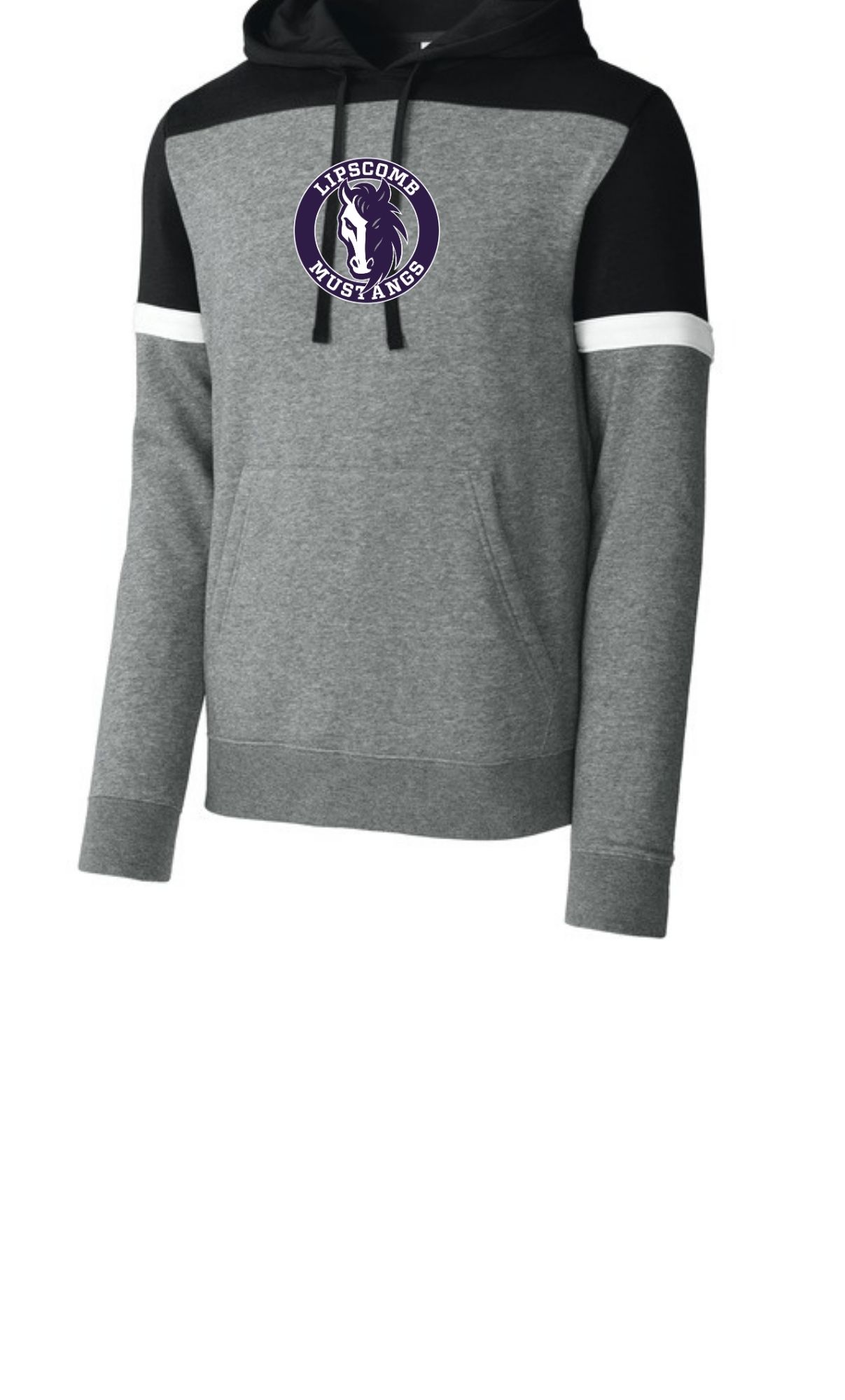 Color Block Hoodie w/round logo 