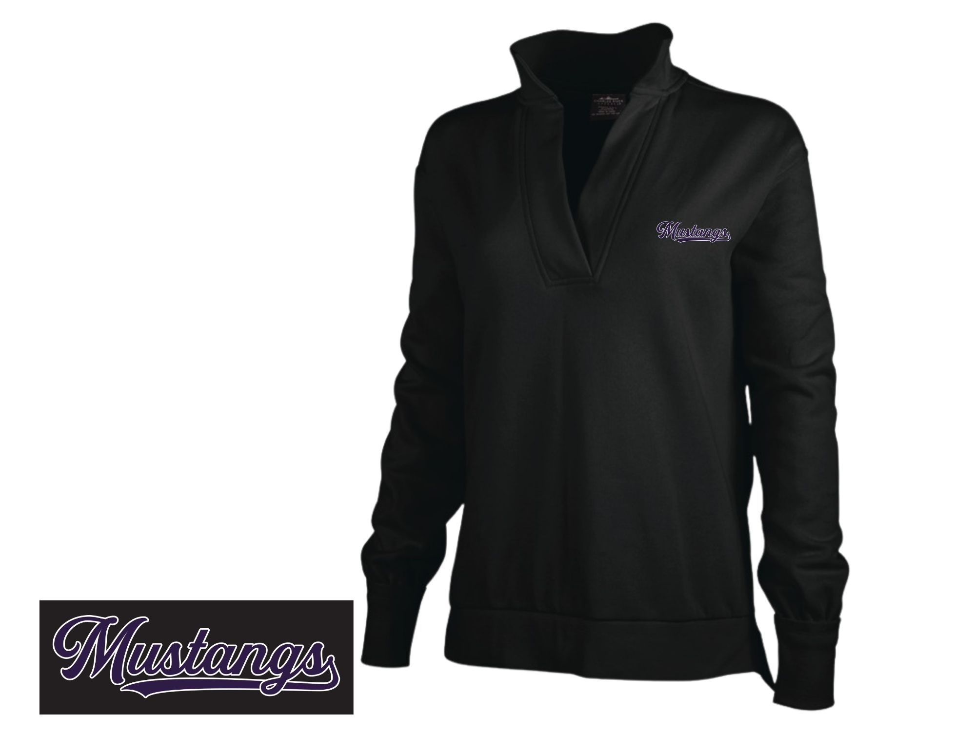 Relaxed Open V-Neck sweatshirt