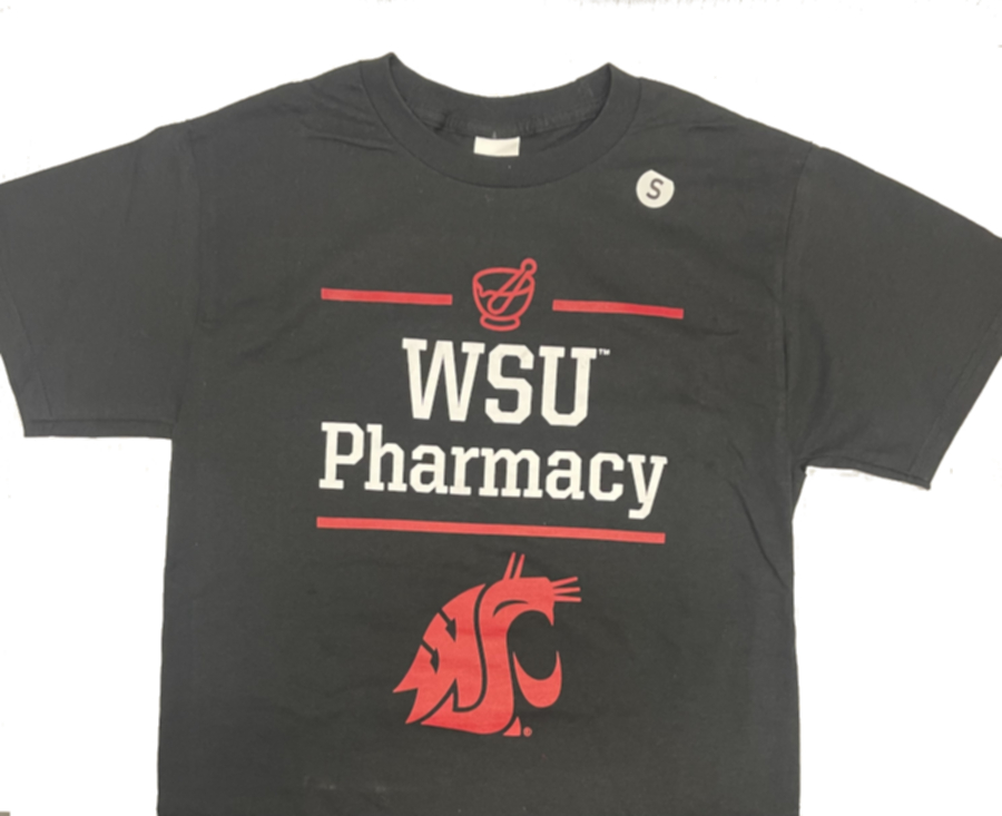 (2547) Short Sleeve WSU Pharmacy Logo - Black- XXL