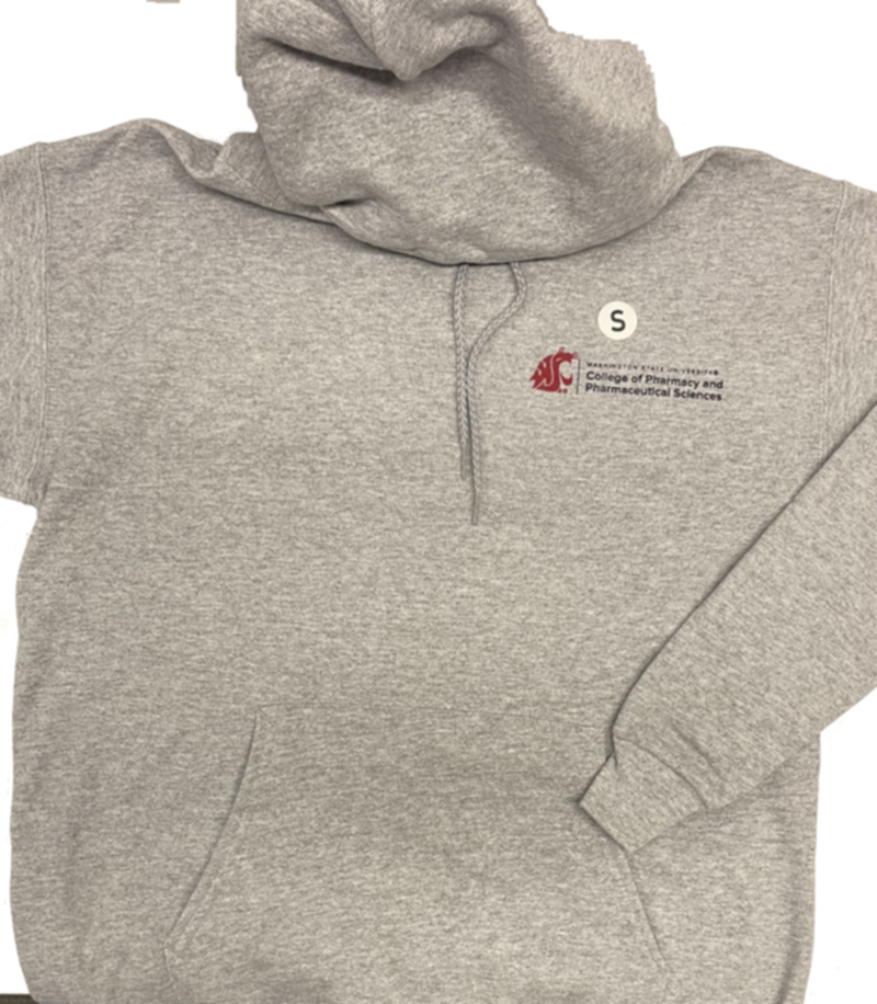 (3053) Hoodie w/Front Pocket Logo SweatShirt (F) WSUCPPS - Gray - XXXL